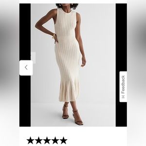 Express Ribbed High Neck Midi Sweater Dress Size S New